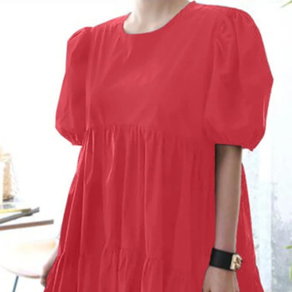 Casual Short Sleeve Midi Dresses - Picture 2 of 3